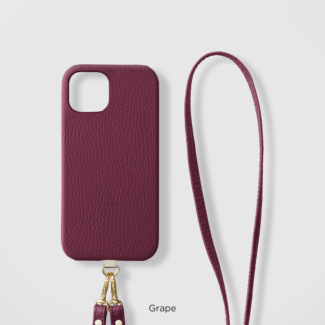 Étui arrière antichoc en TPU avec bandoulière en cuir italien véritable, disponible en 32 couleurs, et ensemble de supports de bandoulière en acier inoxydable - série Galaxy