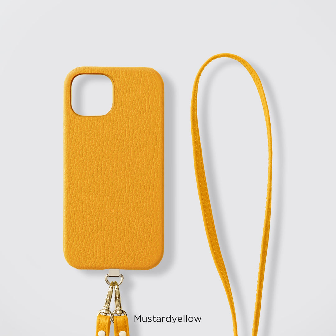 Étui arrière antichoc en TPU avec bandoulière en cuir italien véritable, disponible en 32 couleurs, et ensemble de supports de bandoulière en acier inoxydable - série AQUOS