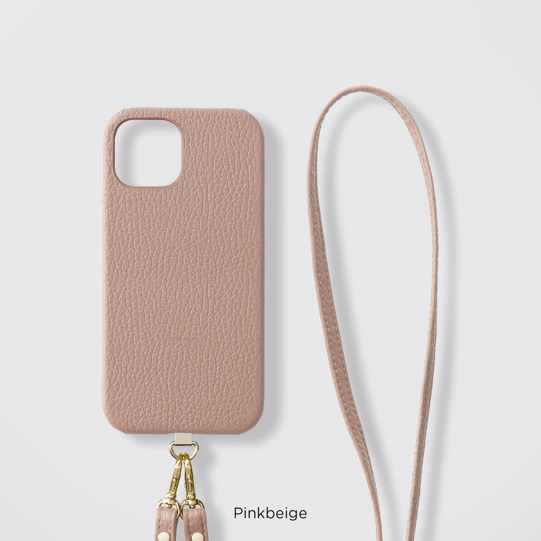 Magsafe対応 本革 32色 イタリアンレザー ショルダーストラップ ステンレス製 ストラップホルダーセット 耐衝撃 TPU 背面ケース