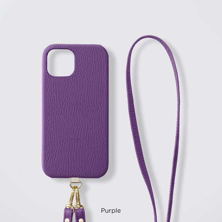 Magsafe対応 本革 32色 イタリアンレザー ショルダーストラップ ステンレス製 ストラップホルダーセット 耐衝撃 TPU 背面ケース
