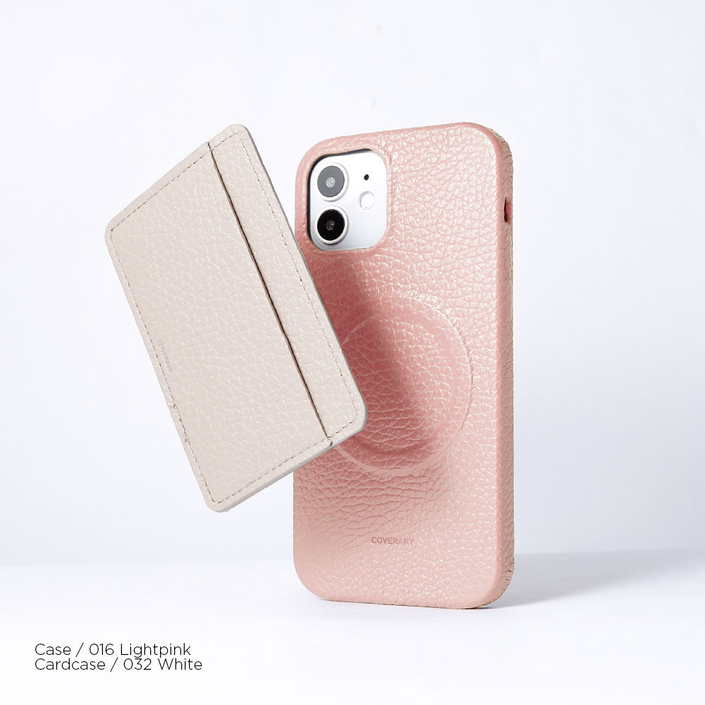 Cuir véritable 32 couleurs cuir italien grainé compatible Magsafe avec rangement pour cartes et poche arrière coque pour série Xperia