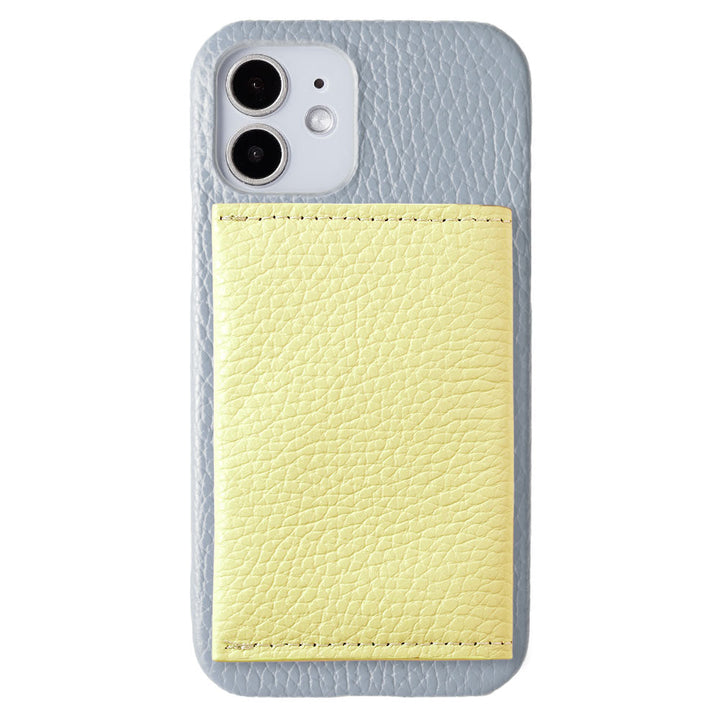 Cuir véritable 32 couleurs cuir italien grainé Compatible Magsafe Étui arrière avec miroir à ouverture latérale et porte-cartes Série Xperia