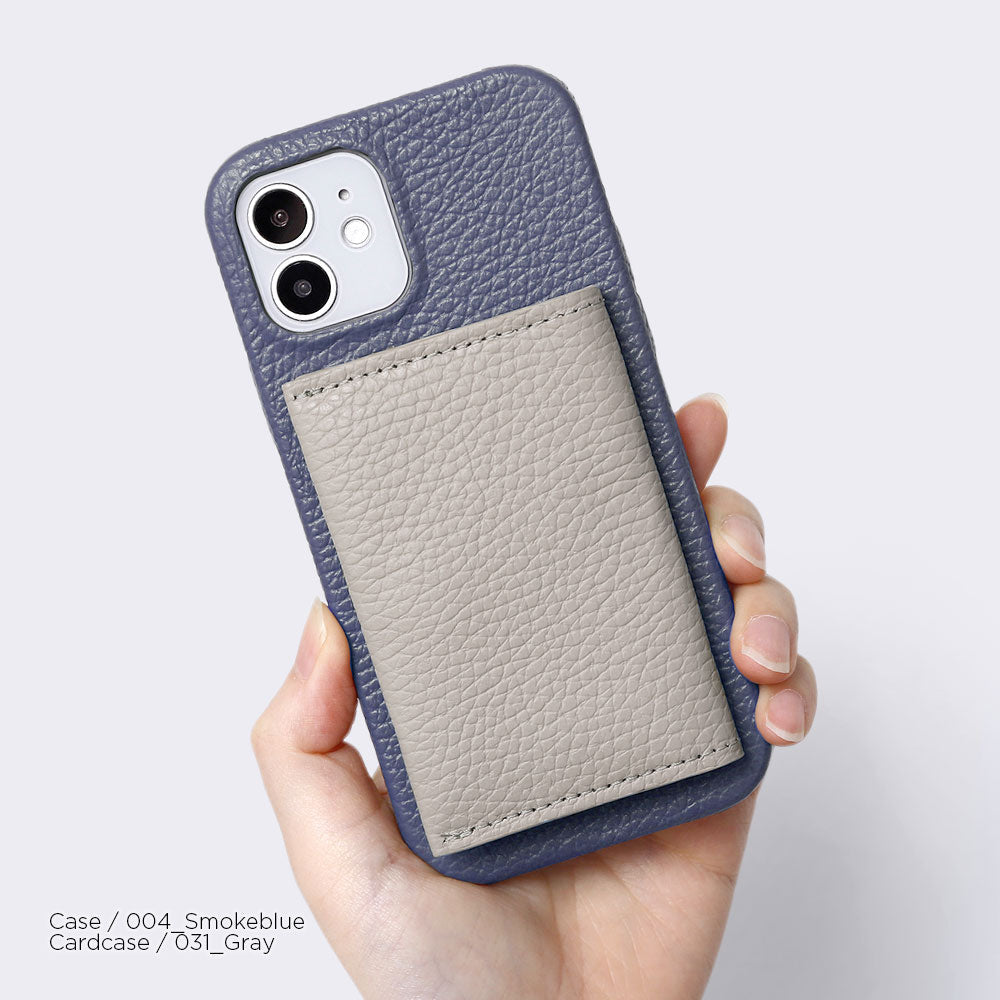 Cuir véritable 32 couleurs cuir italien grainé Compatible Magsafe Étui arrière avec miroir à ouverture latérale et porte-cartes Série Xperia