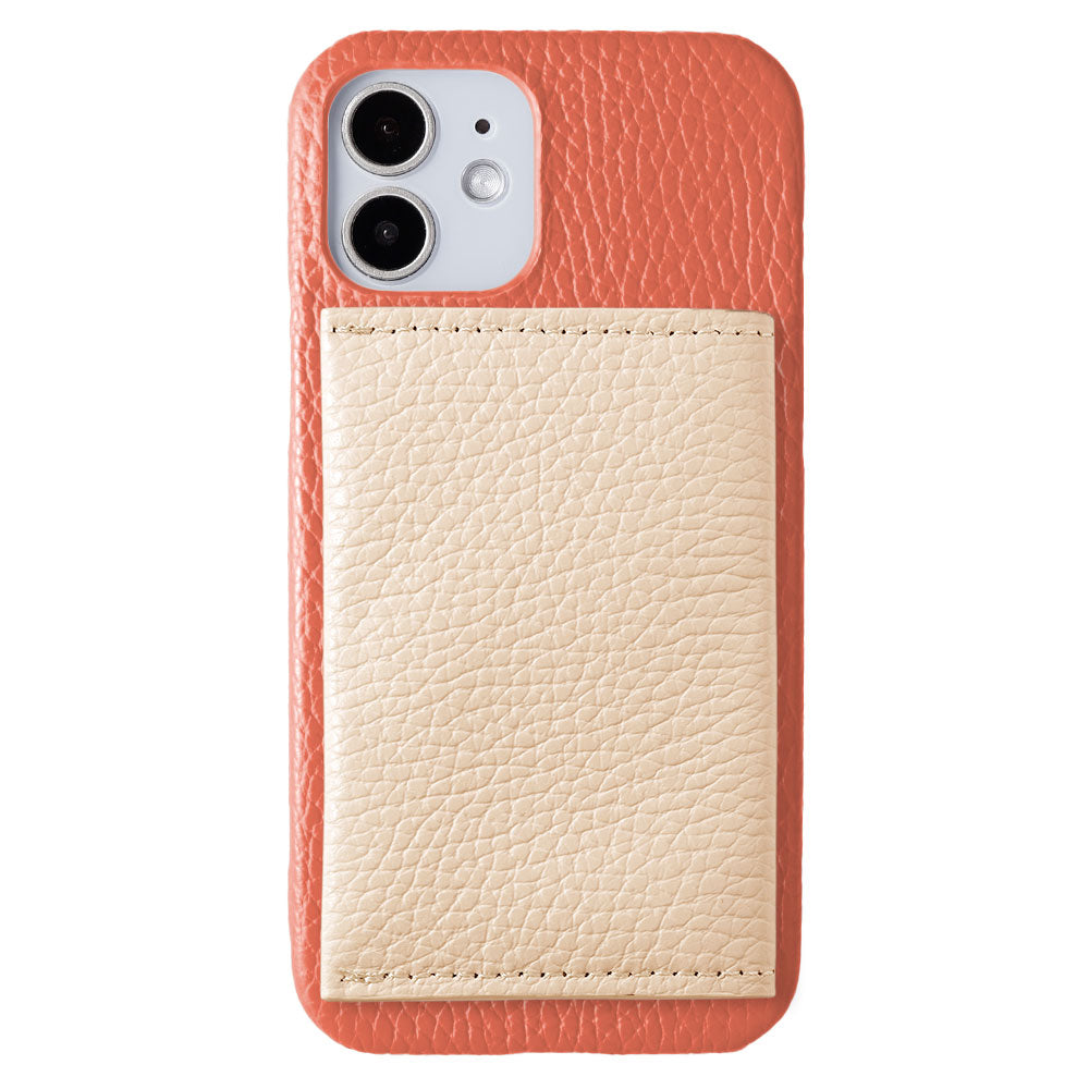 Cuir véritable 32 couleurs cuir italien grainé Compatible Magsafe Étui arrière avec miroir à ouverture latérale et porte-cartes Série Xperia