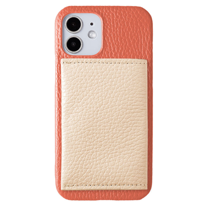 Genuine leather 32 colors Italian shrink leather Magsafe compatible horizontal opening mirror & card case included back case AQUOS series