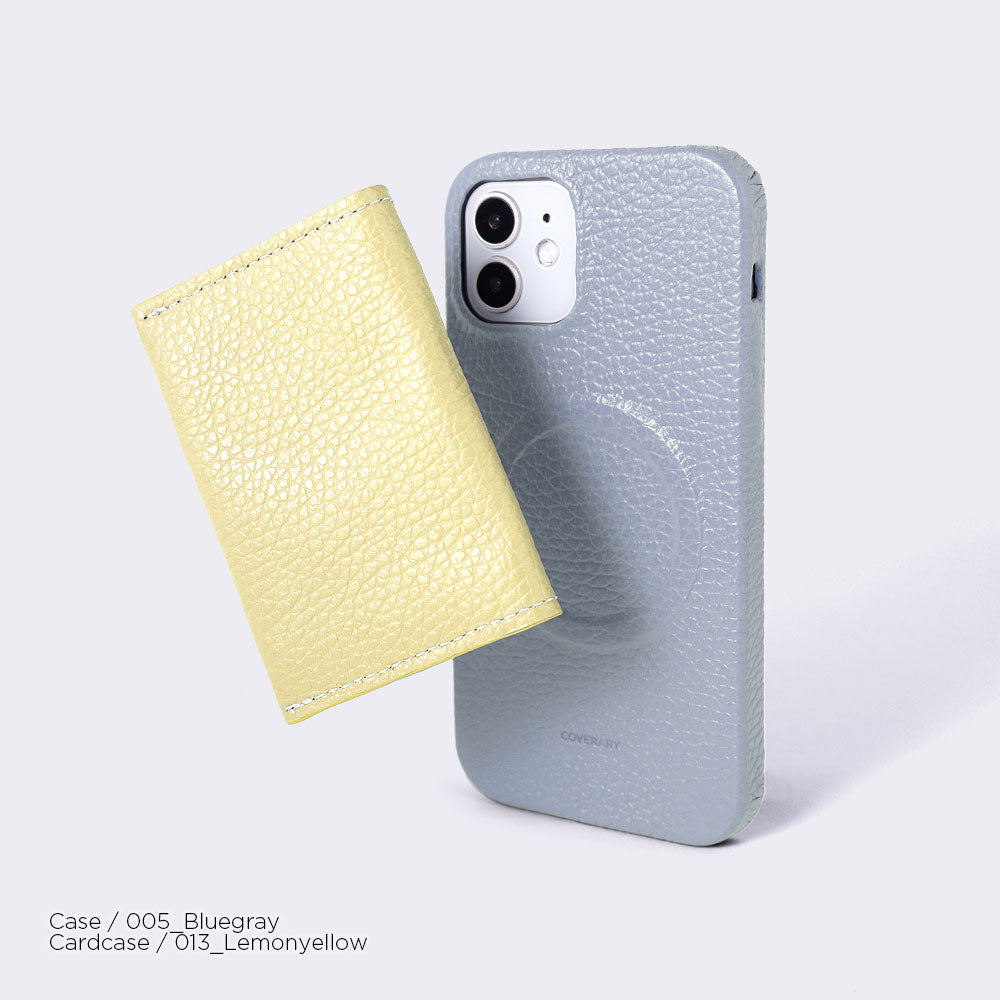 本革 32色 イタリアンシュリンクレザー Magsafe対応 横開きミラー＆カードケース付き 背面ケース iPhoneシリーズ