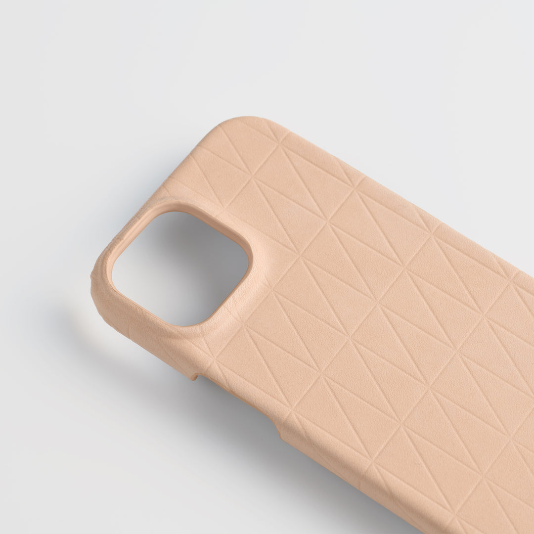 Carole Baijings × COVERARY : Coque arrière en cuir embossée à motifs géométriques