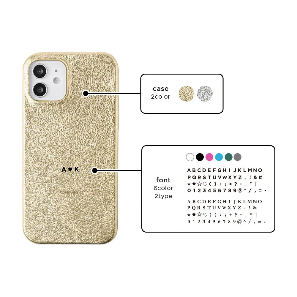 Genuine Leather Foil Leather Back Case Name Engraving (Color Foil Stamping) Xperia Series