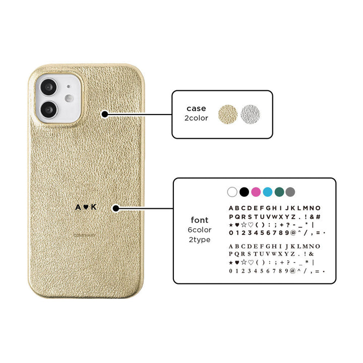 Genuine Leather Foil Leather Back Case Name Engraving (Color Foil Stamping) Xperia Series