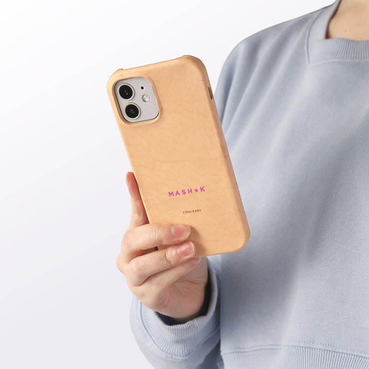 Genuine Leather Italian Leather Back Case Name Engraving (Color Foil Stamping) AQUOS Series