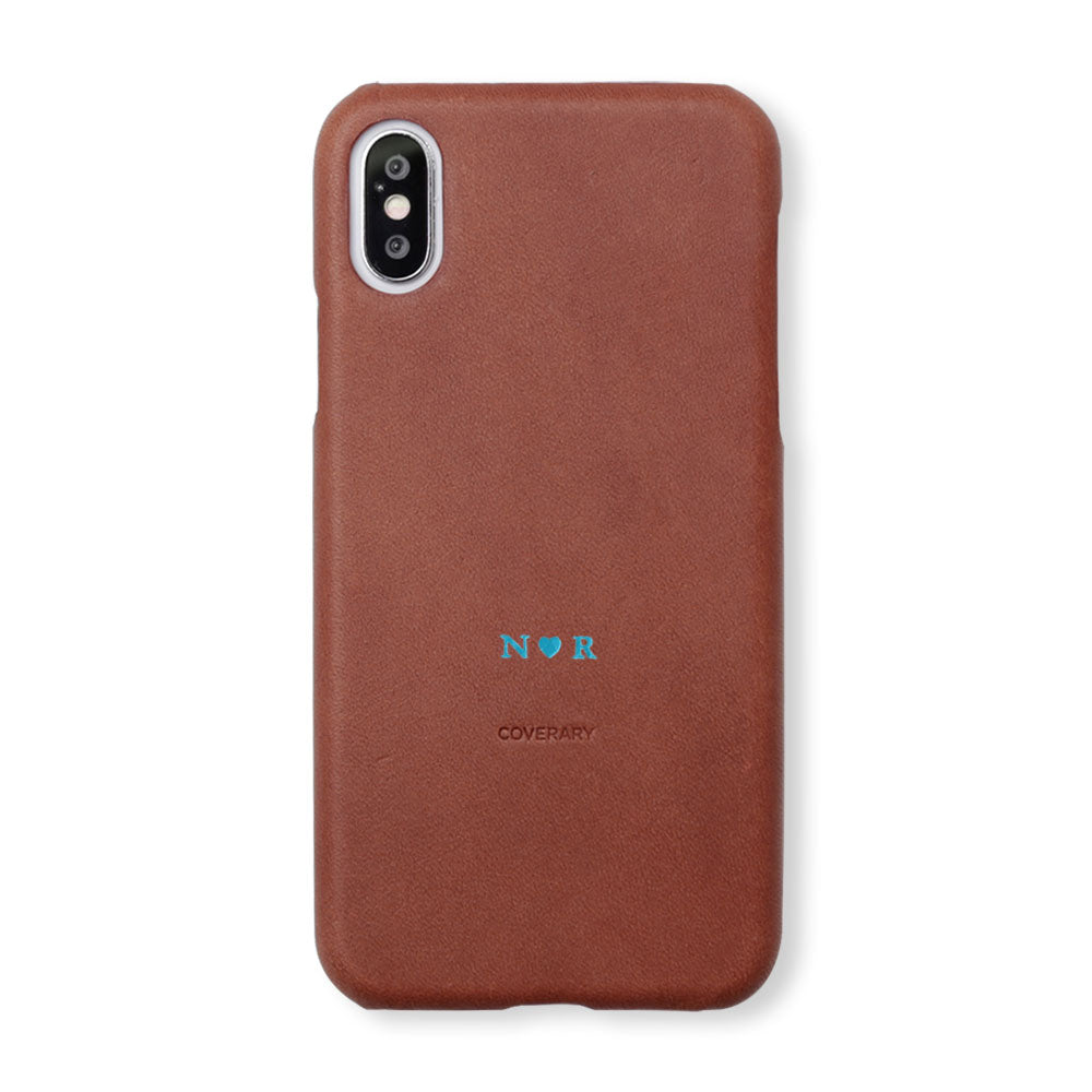 本革 イタリアンレザー 背面ケース 名入れ 刻印(カラー箔押し) Xperiaシリーズ