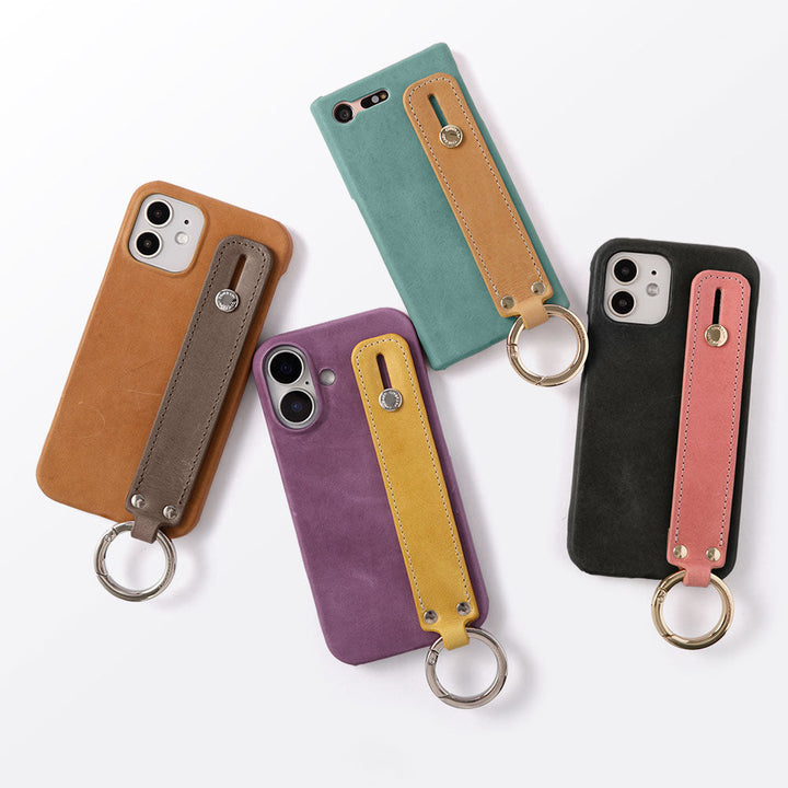 Cuir véritable cuir japonais Mostro avec ceinture de main Étui arrière pour la série Google Pixel