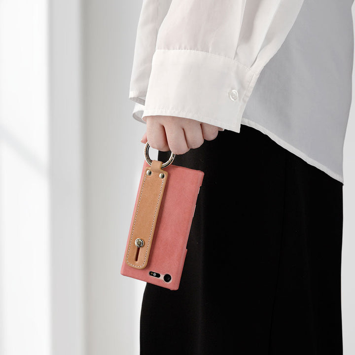 Cuir véritable cuir japonais Mostro avec ceinture de main Étui arrière pour la série Google Pixel