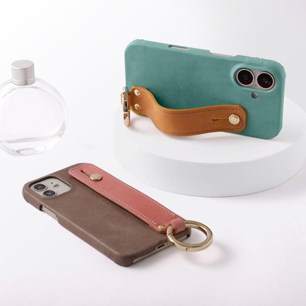 Cuir véritable cuir japonais Mostro avec ceinture de main Étui arrière pour la série Google Pixel