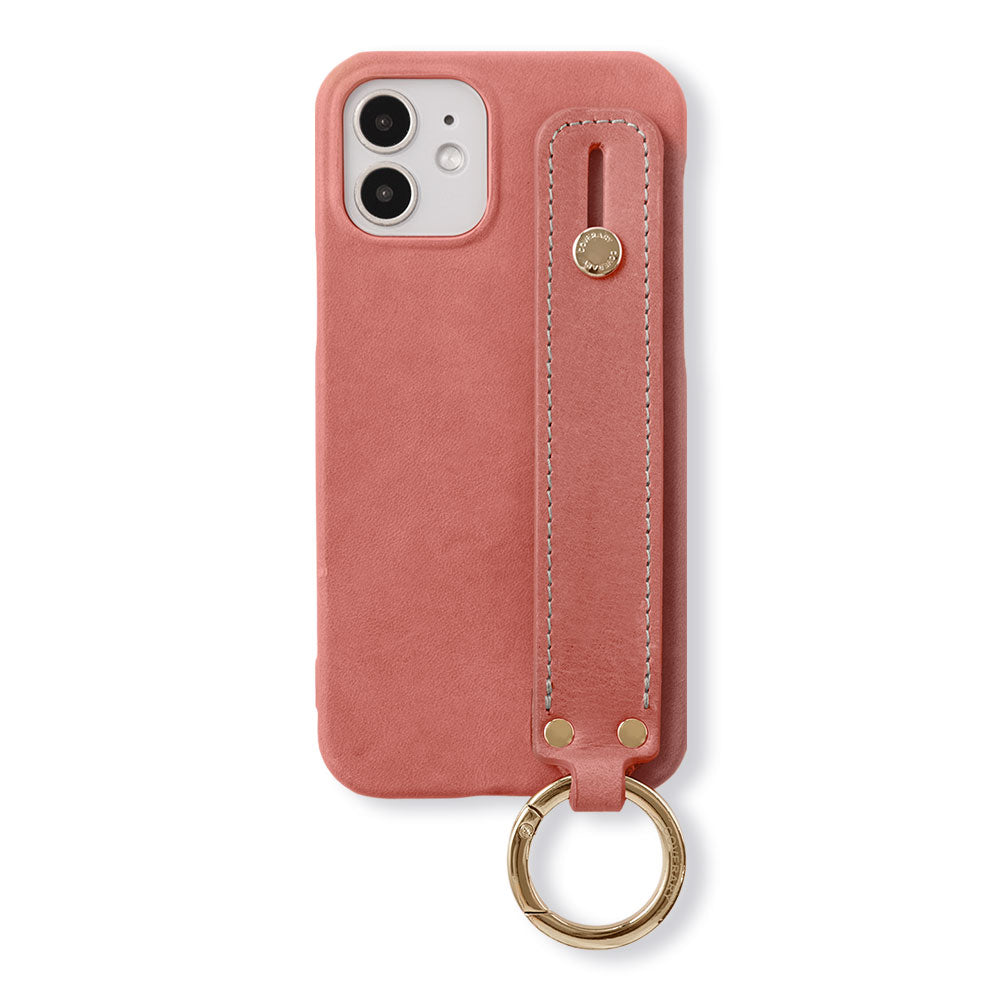 本革 ジャパンレザー モストロ ハンドベルト付き 背面ケース iPhoneシリーズ