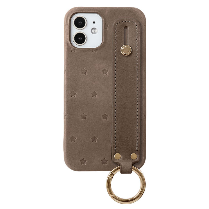 Étui arrière en cuir véritable Japan Leather Mostro avec motif embossé intégral et poignée à main