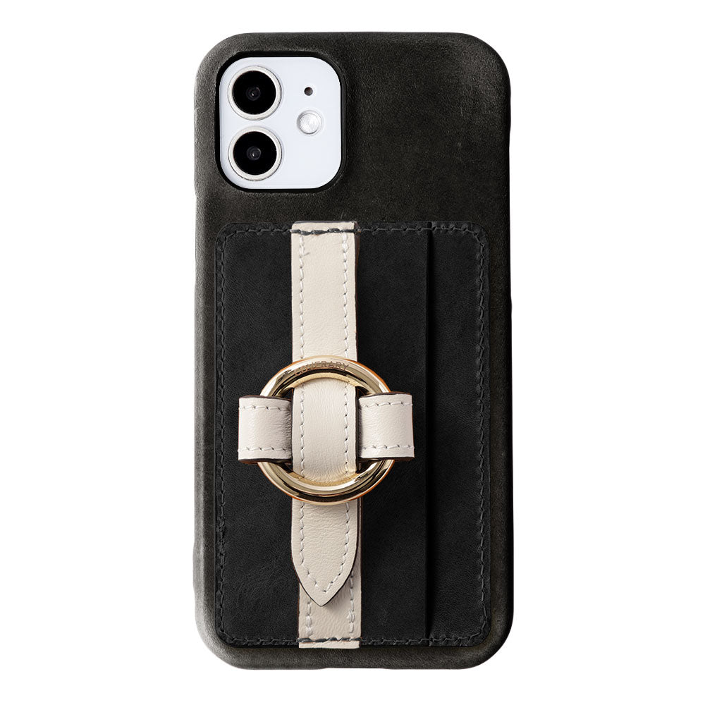 Genuine leather Japan leather Mostro Magsafe compatible card storage ring buckle belt attached back case Google Pixel series