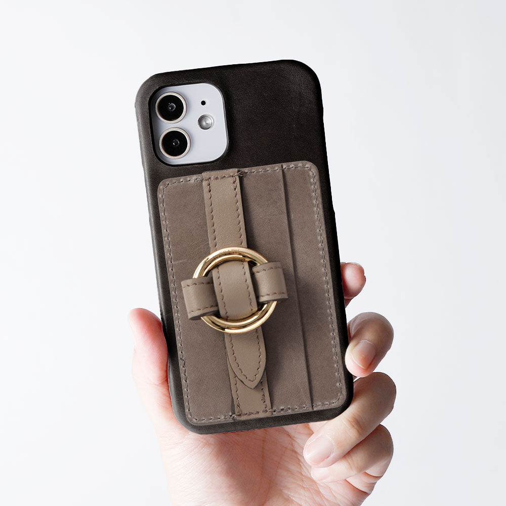 Genuine leather Japan leather Mostro Magsafe compatible card storage ring buckle belt attached back case Google Pixel series