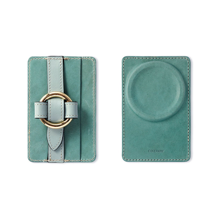 Genuine leather Japan leather Mostro Magsafe compatible card storage ring buckle belt attached back case AQUOS series