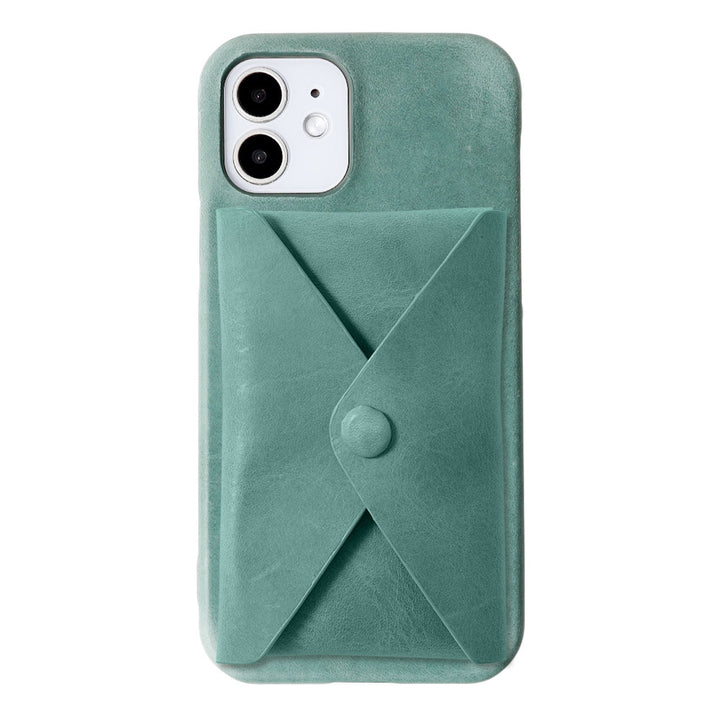 Genuine leather Japan leather Mostro Magsafe compatible with flap pocket back case