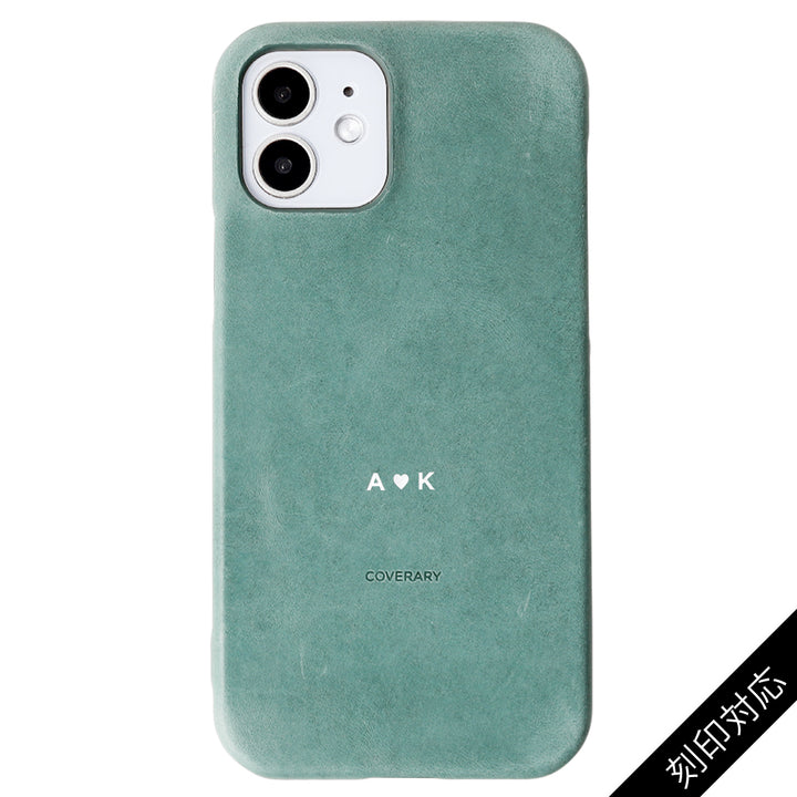 本革 ジャパンレザー モストロ 背面ケース 名入れ 刻印(カラー箔押し) iPhoneシリーズ