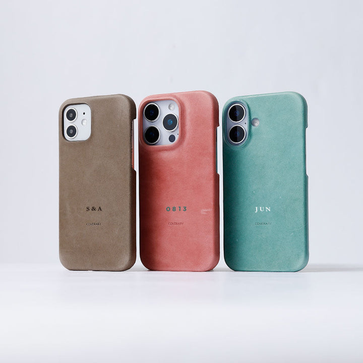 本革 ジャパンレザー モストロ 背面ケース 名入れ 刻印(カラー箔押し) Google Pixelシリーズ
