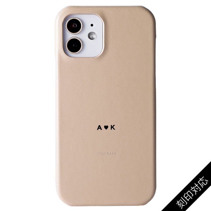 Genuine Leather Italian Smooth Leather Back Case Name Engraving (Color Foil Stamping) Xperia Series