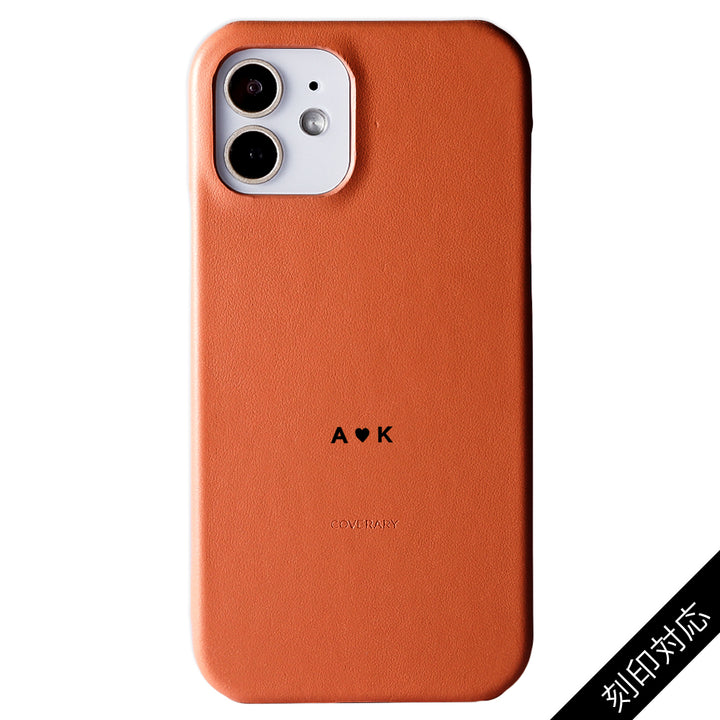 Genuine Leather Italian Smooth Leather Back Case Name Engraving (Color Foil Stamping) Xperia Series