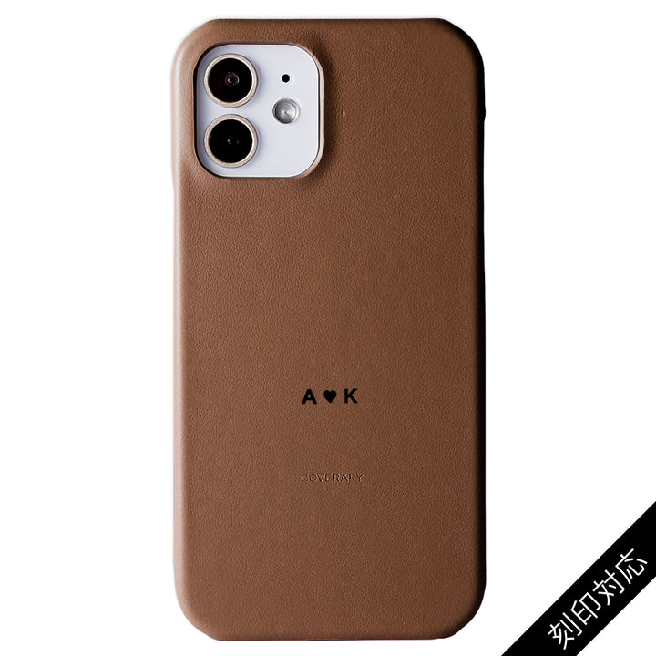 Genuine Leather Italian Smooth Leather Back Case Name Engraving (Color Foil Stamping) Xperia Series