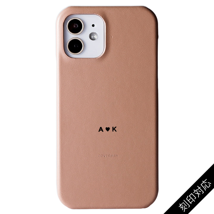 Coque arrière en cuir italien lisse véritable avec gravure personnalisée (impression à la feuille de couleur) pour la série Galaxy