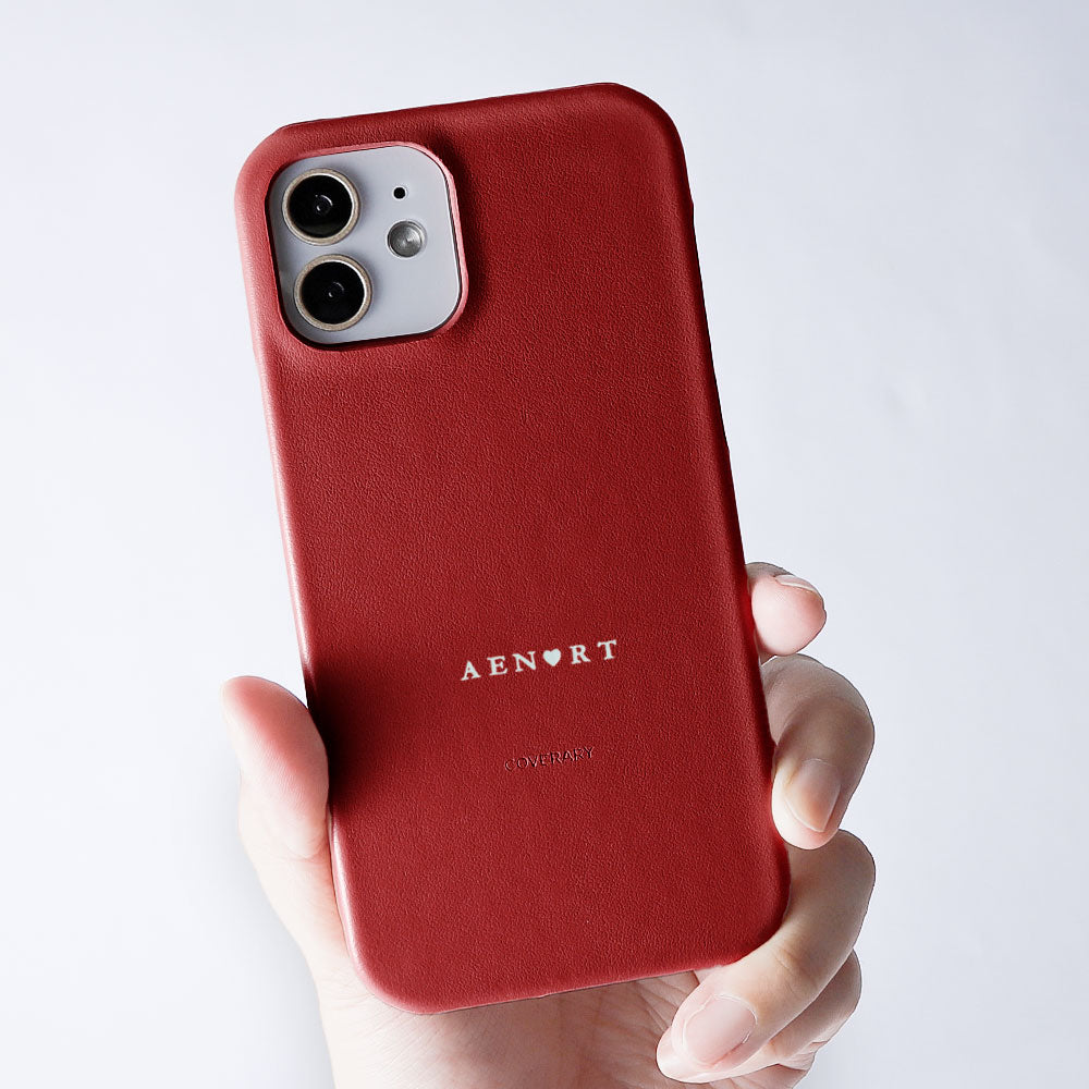 Genuine Leather Italian Smooth Leather Back Case Name Engraving (Color Foil Stamping) Xperia Series