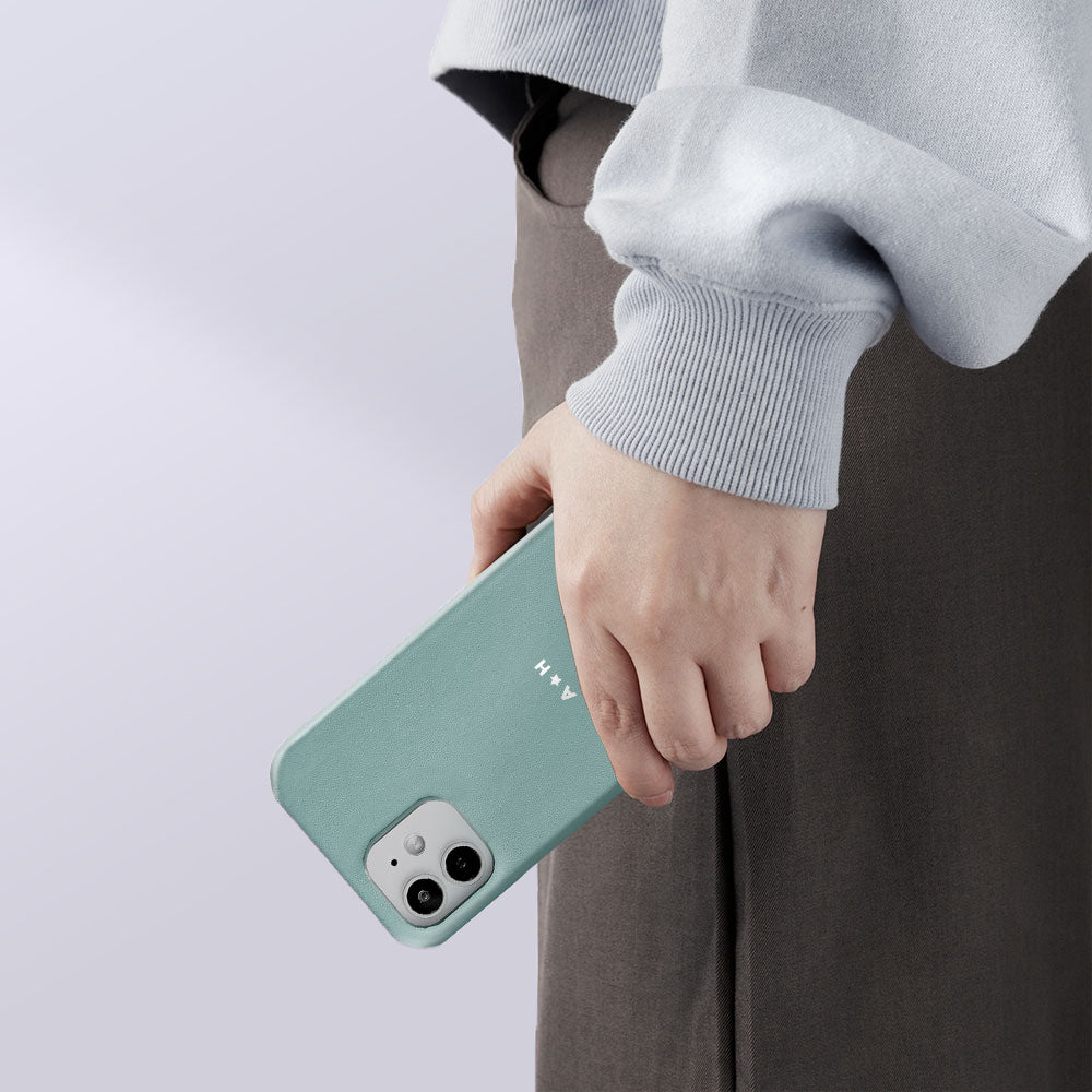 Genuine Leather Italian Smooth Leather Back Case Name Engraving (Color Foil Stamping) Xperia Series