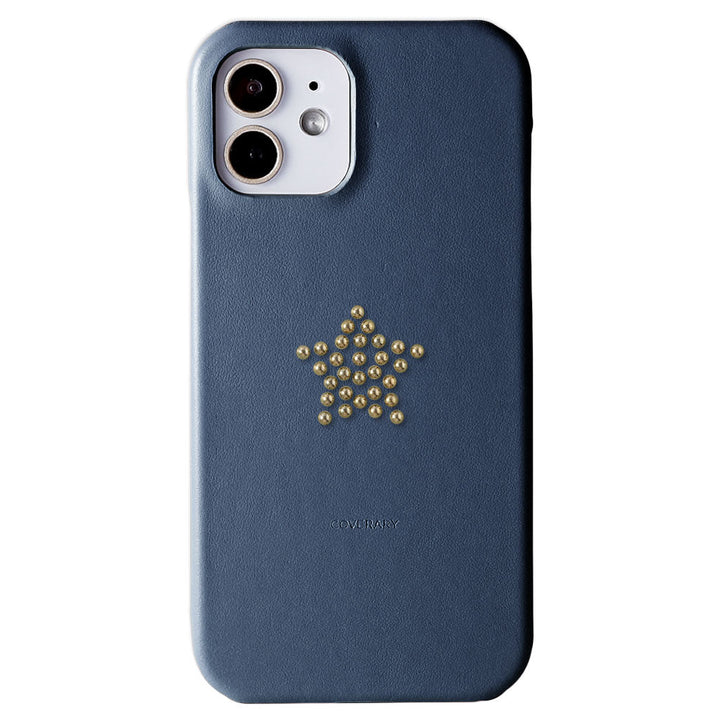 Genuine Leather Italian Smooth Leather Stud Motif Back Case AQUOS Series