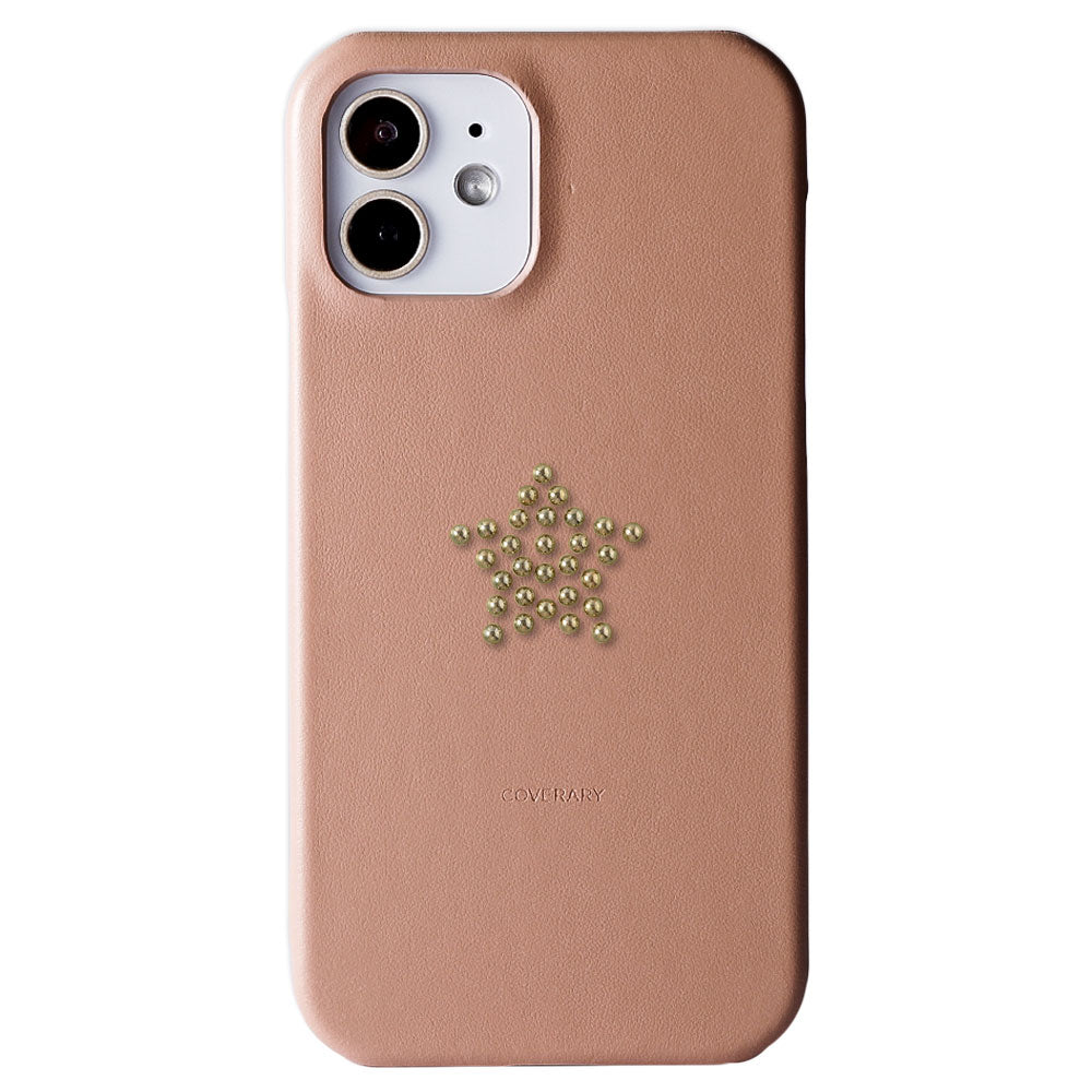 Genuine Leather Italian Smooth Leather Stud Motif Back Case Xperia Series