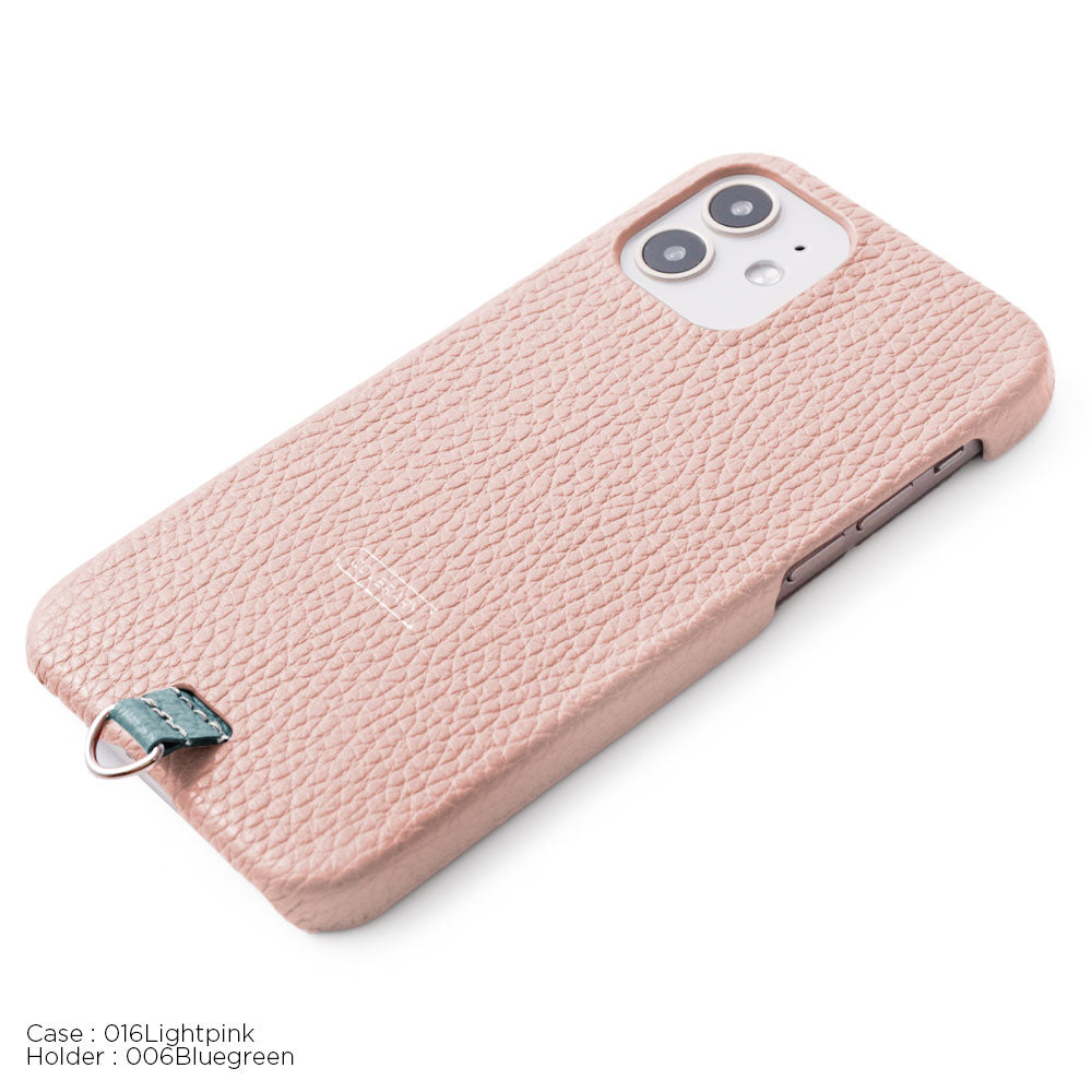 Ensemble porte-carte en cuir véritable italien grainé 32 couleurs avec sangle d'épaule en corde de 8 mm et coque arrière pour série Xperia