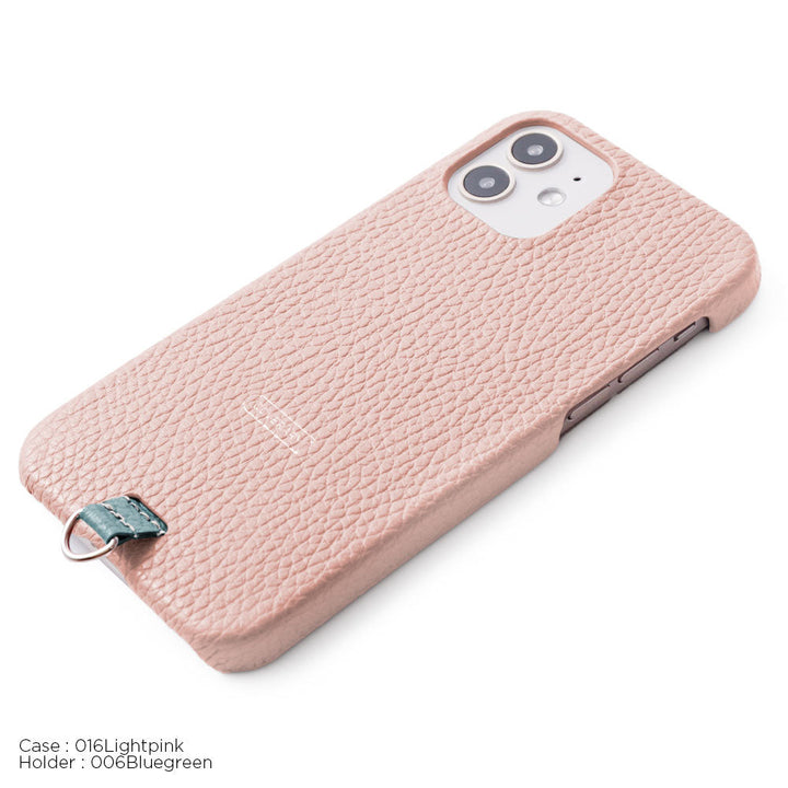Ensemble porte-carte en cuir véritable italien grainé 32 couleurs avec sangle d'épaule en corde de 8 mm et coque arrière pour série Xperia