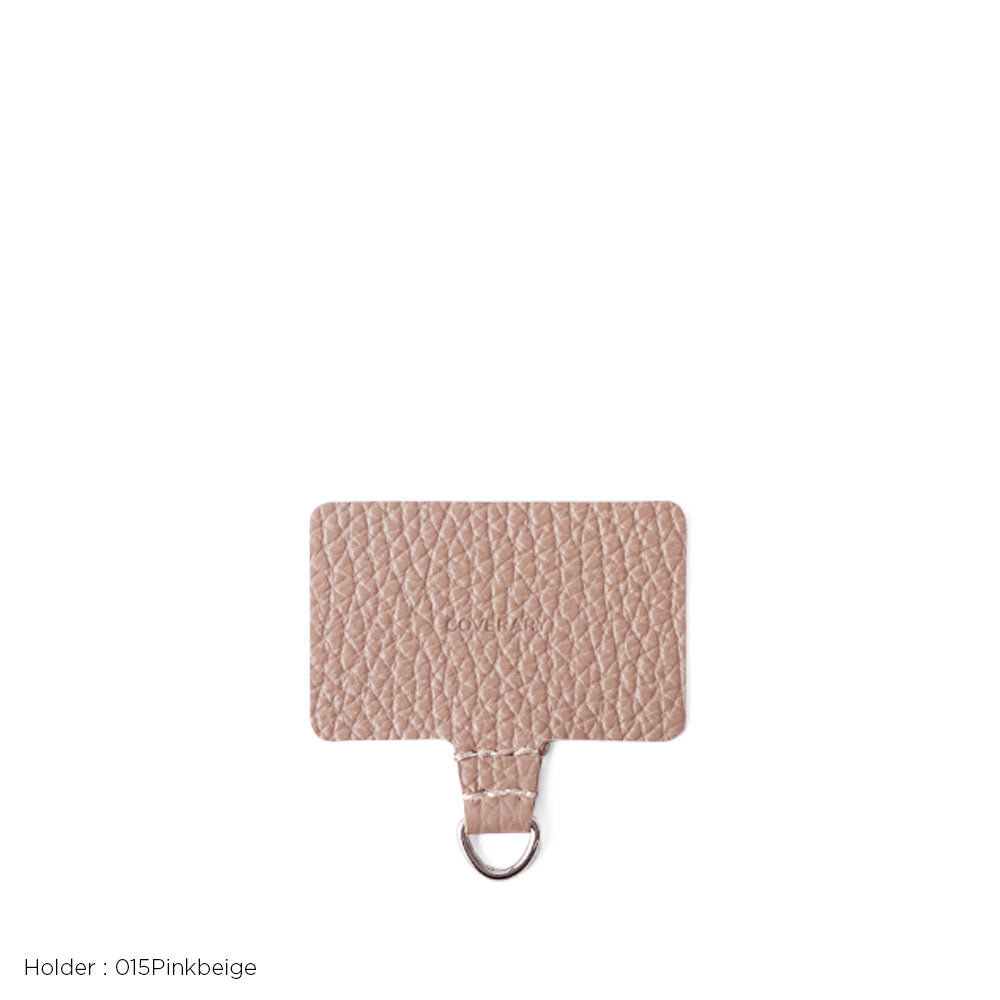 Ensemble porte-carte en cuir italien grainé 32 couleurs avec sangle d'épaule en corde de 8 mm et coque arrière