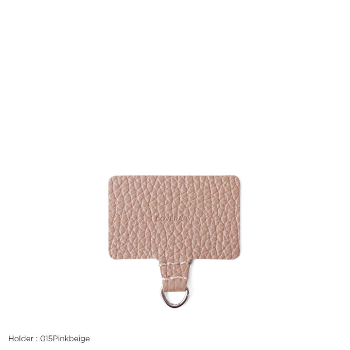 Ensemble porte-carte en cuir italien grainé 32 couleurs avec sangle d'épaule en corde de 8 mm et coque arrière