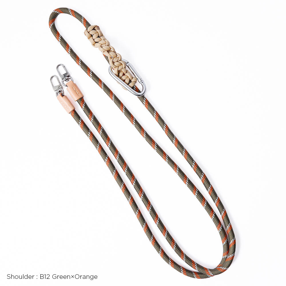 Ensemble porte-carte en cuir italien grainé 32 couleurs avec sangle d'épaule en corde de 8 mm et coque arrière