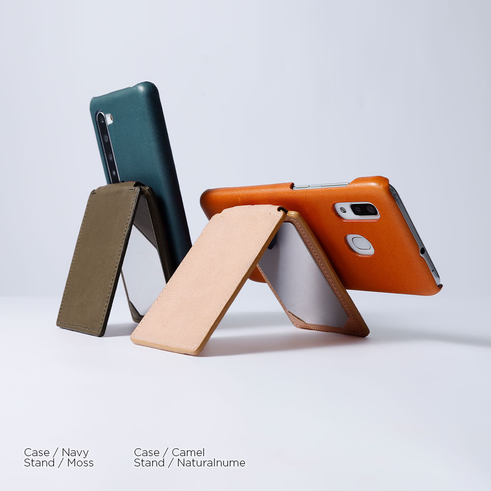 Cuir véritable cuir Tochigi Support rotatif miroir compatible Magsafe avec porte-cartes Coque arrière Série Google Pixel