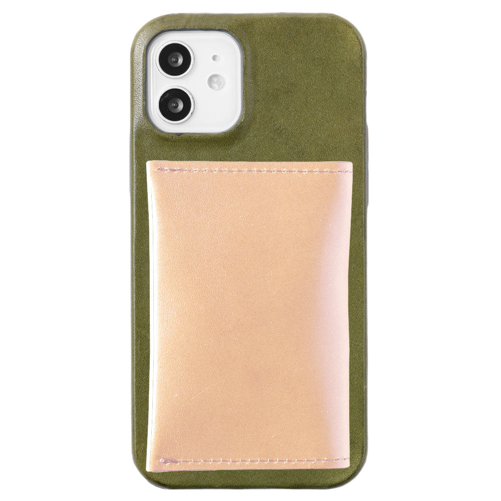 Genuine Leather Tochigi Leather Magsafe Compatible Horizontal Opening Mirror & Card Case Attached Back Case Galaxy Series