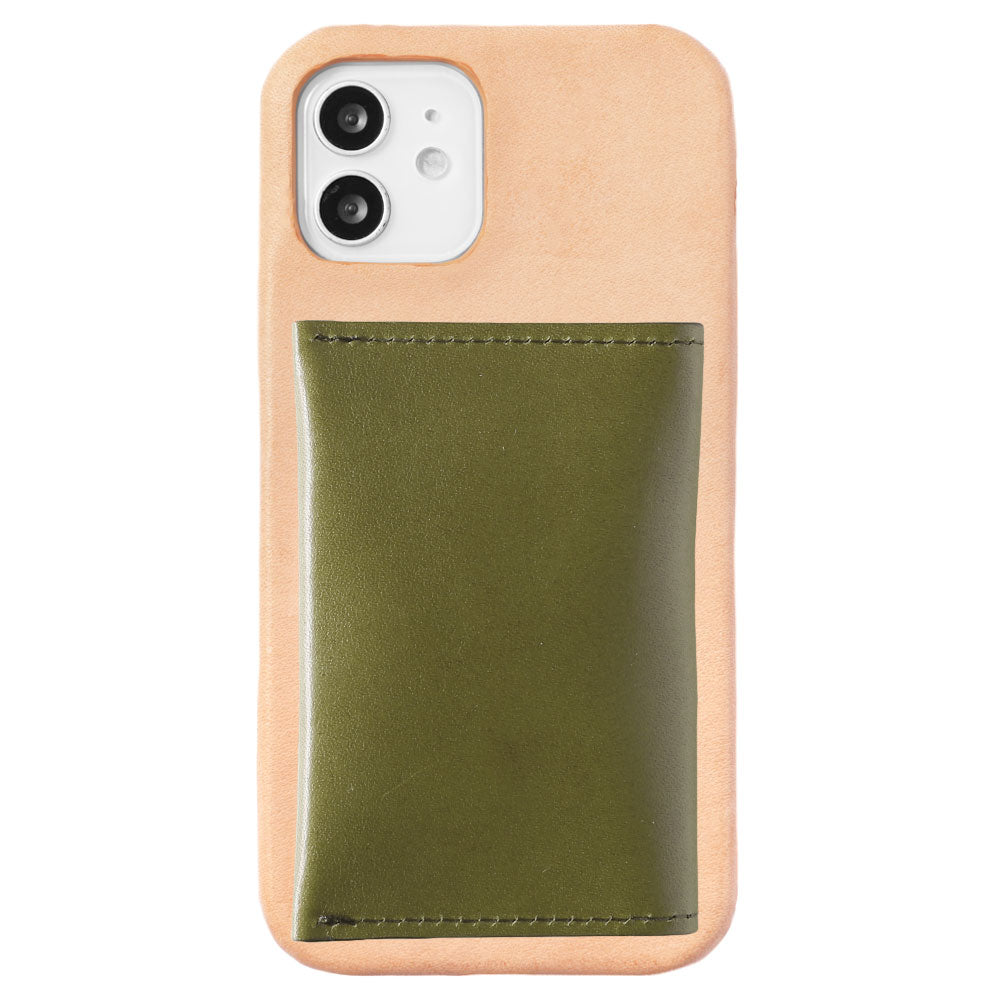 Genuine Leather Tochigi Leather Magsafe Compatible Horizontal Opening Mirror & Card Case Attached Back Case Galaxy Series