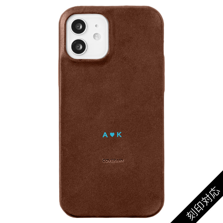 Genuine leather Tochigi leather back case name engraving (color foil stamping)