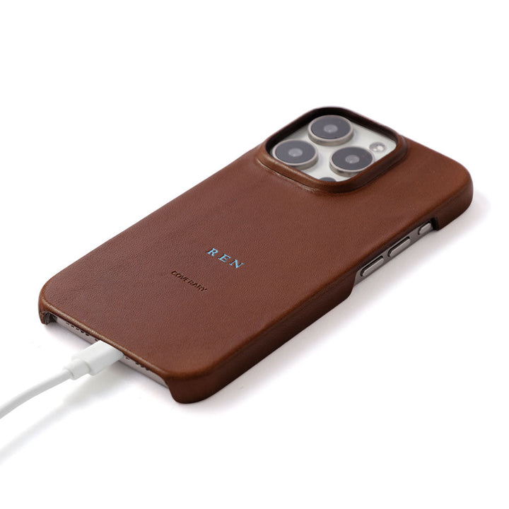 Genuine leather Tochigi leather back case name engraving (color foil stamping) AQUOS series