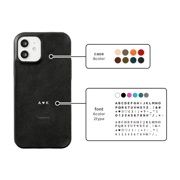Genuine leather Tochigi leather back case name engraving (color foil stamping) AQUOS series