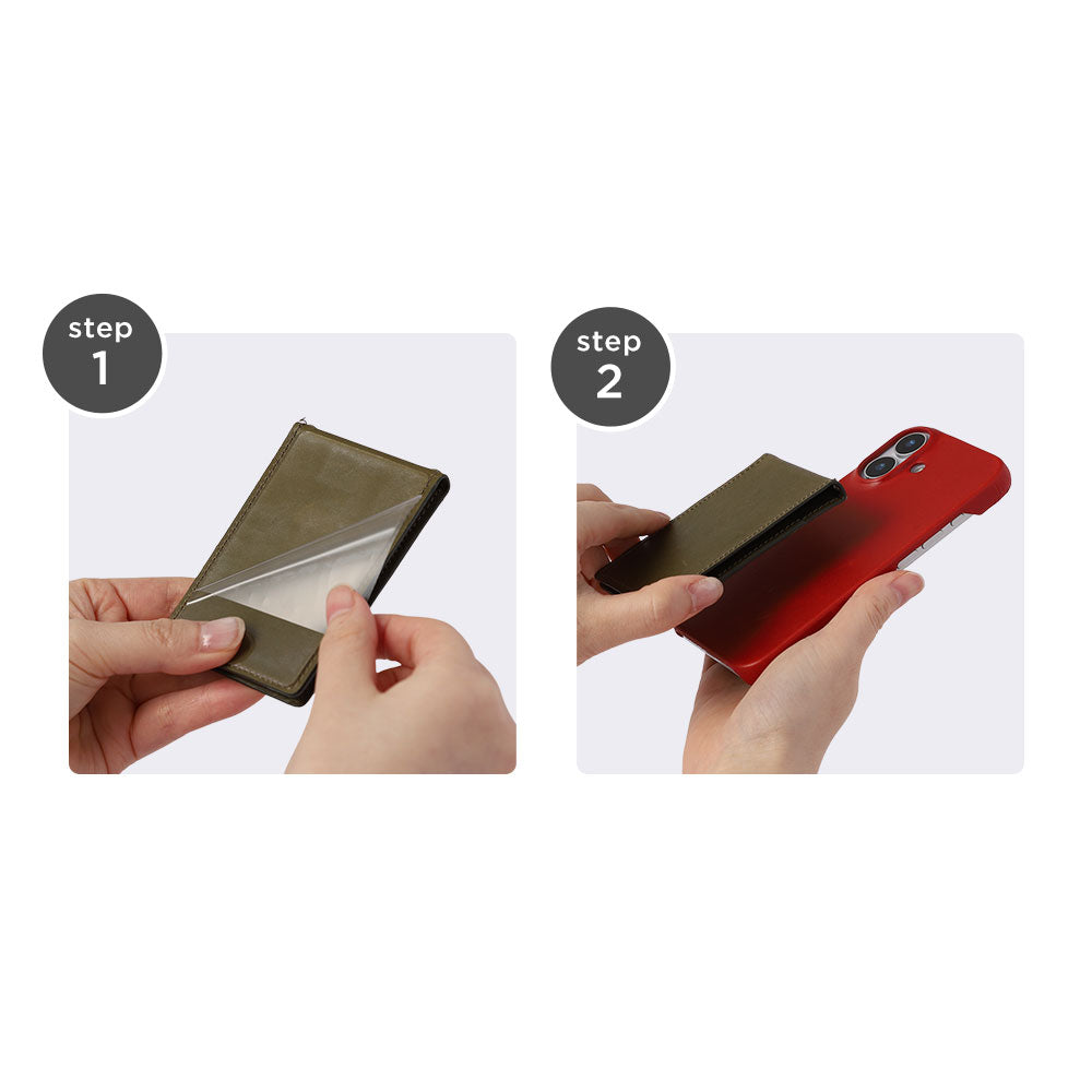 Genuine Leather Tochigi Leather Vertical Opening Card Case with Mirror Back Case AQUOS Series