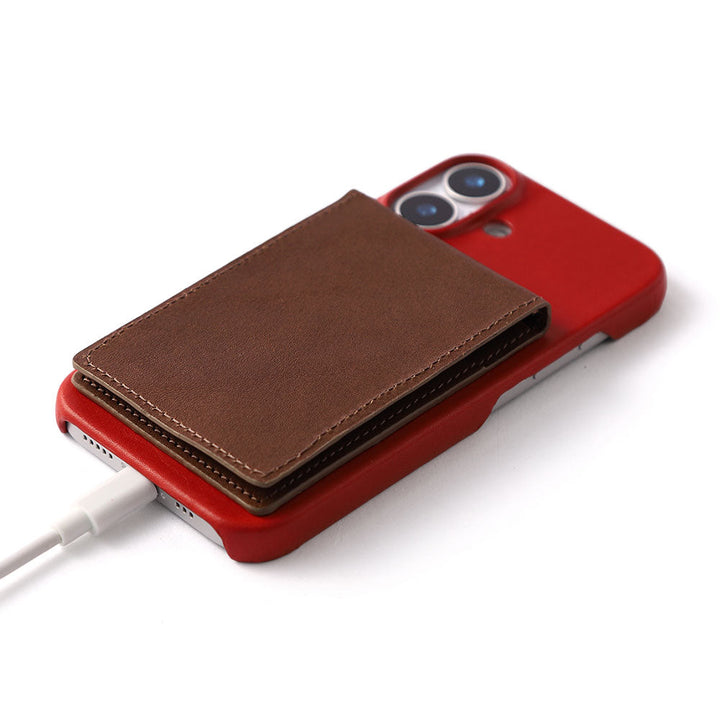 Étui à cartes en cuir véritable Tochi avec miroir vertical, étui arrière pour la série Google Pixel