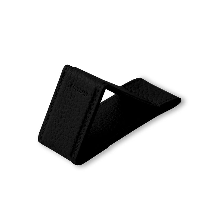 Ceinture à main avec support en cuir italien grainé, 32 couleurs, cuir véritable