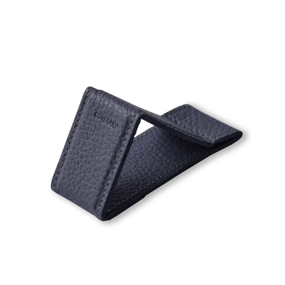 Ceinture à main avec support en cuir italien grainé, 32 couleurs, cuir véritable