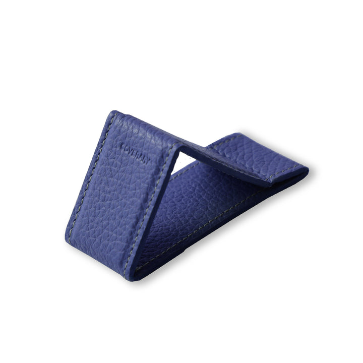 Ceinture à main avec support en cuir italien grainé, 32 couleurs, cuir véritable
